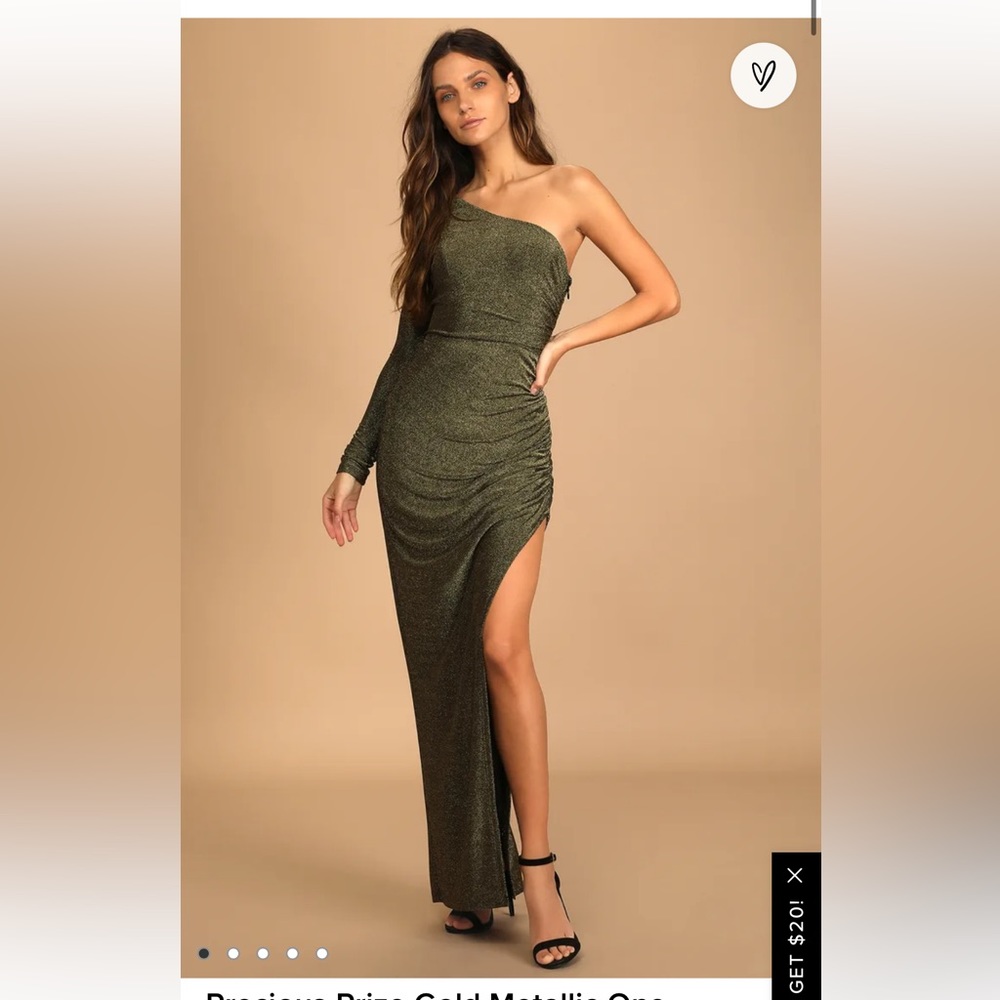 Lulu’s gold metallic dress